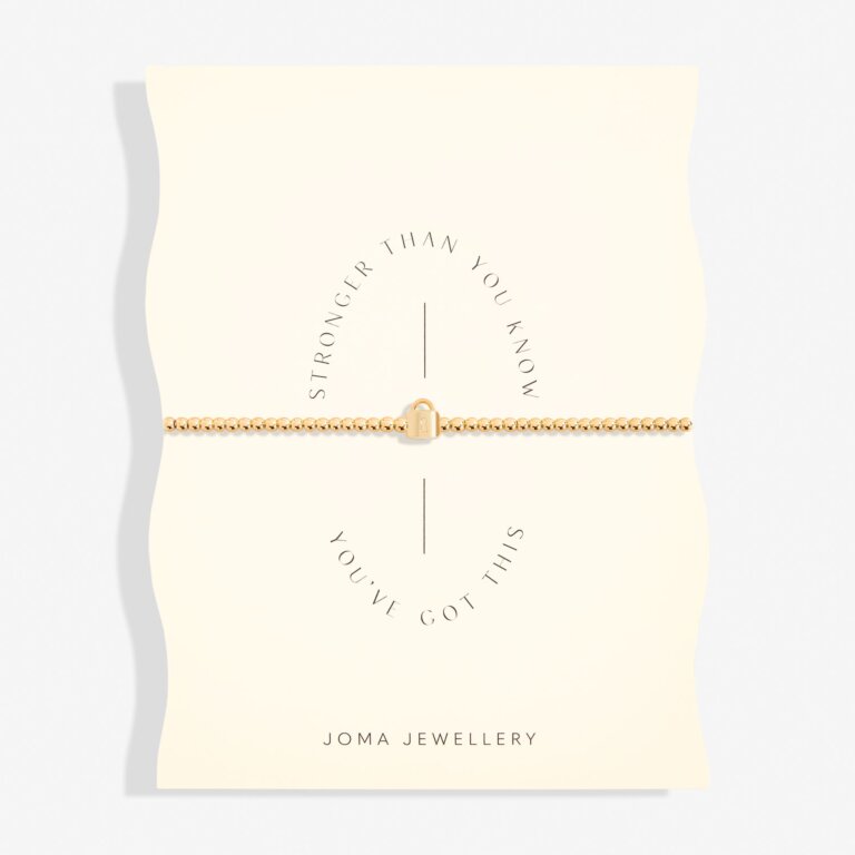 Joma Jewellery Share Happiness Stronger Than You Know, You Got This Gold Plated Bracelet