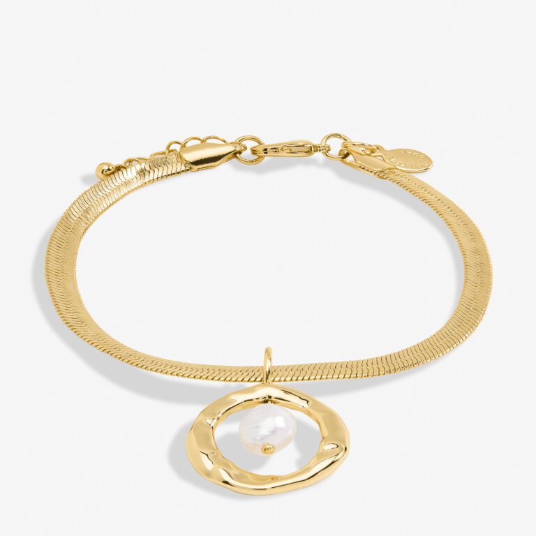Joma Jewellery Solaria Baroque Pearl Gold Plated Pendant Bracelet