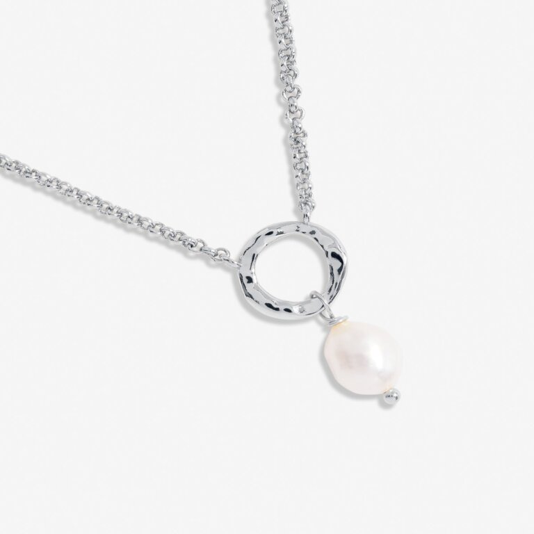 Joma Jewellery Solaria Baroque Pearl Silver Plated Cz Necklace