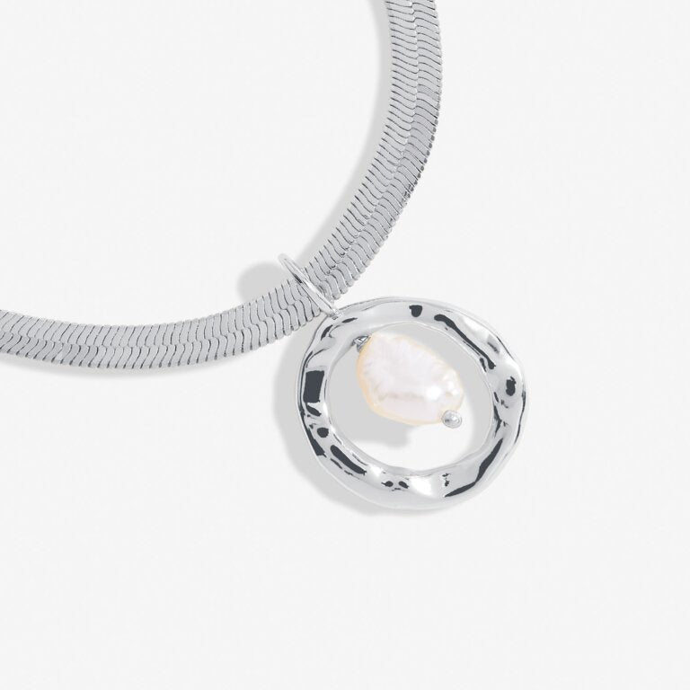 Joma Jewellery Solaria Baroque Pearl Silver Plated Pendant Necklace