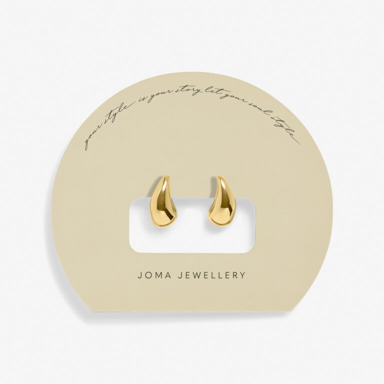 Joma Jewellery Soul Shine Droplet Gold Plated Earrings