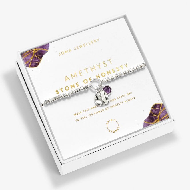 Joma Jewellery Spirit Stones Amethyst Silver Bracelet
