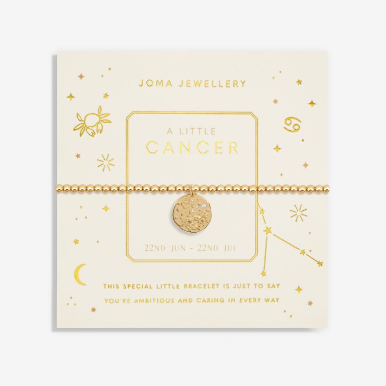 Joma Jewellery Star Sign A Little Cancer Gold Plated Bracelet