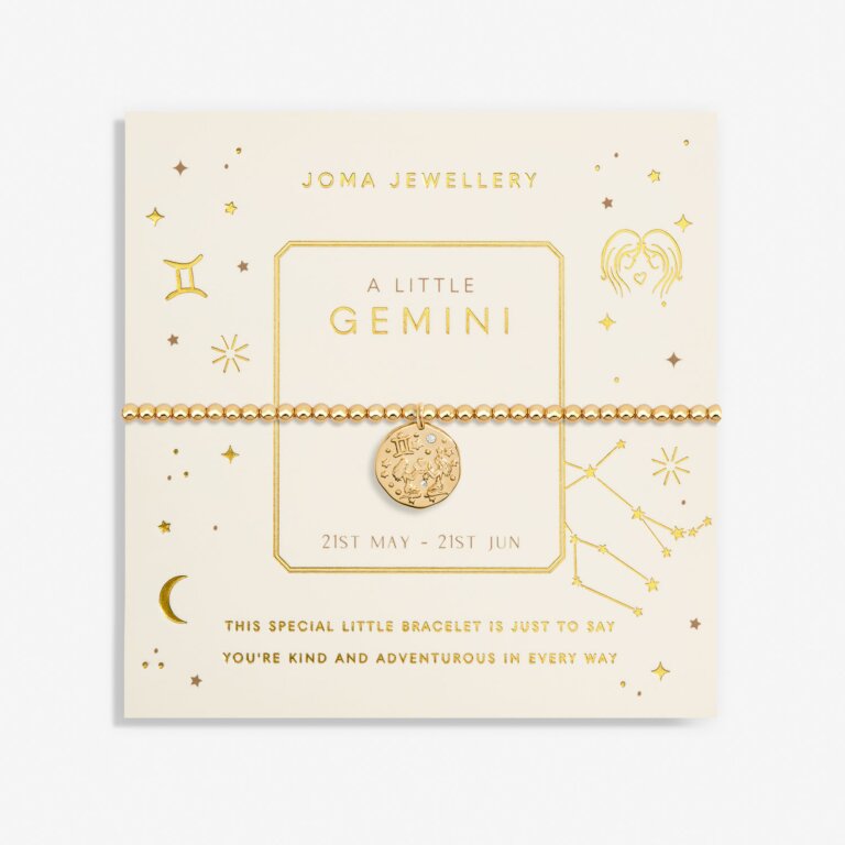 Joma Jewellery Star Sign A Little Gemini Gold Plated Bracelet