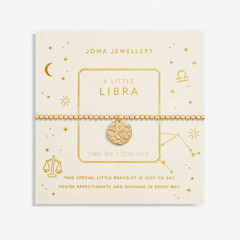 Joma Jewellery Star Sign A Little Libra Gold Plated Bracelet