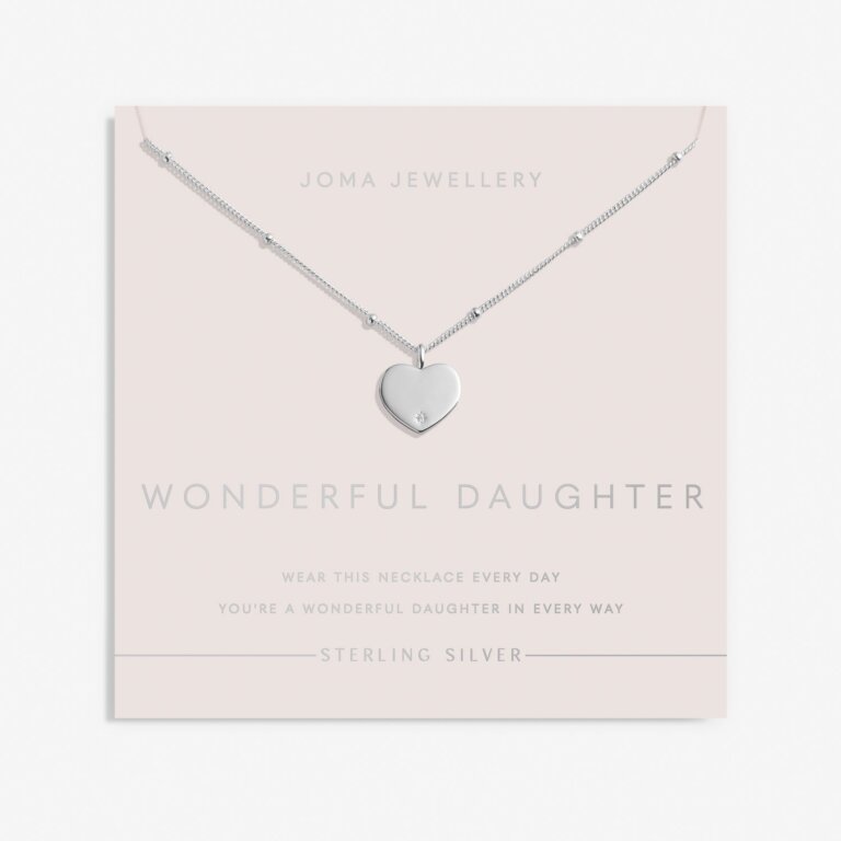 Joma Jewellery Sterling Silver Wonderful Daughter Disc Necklace