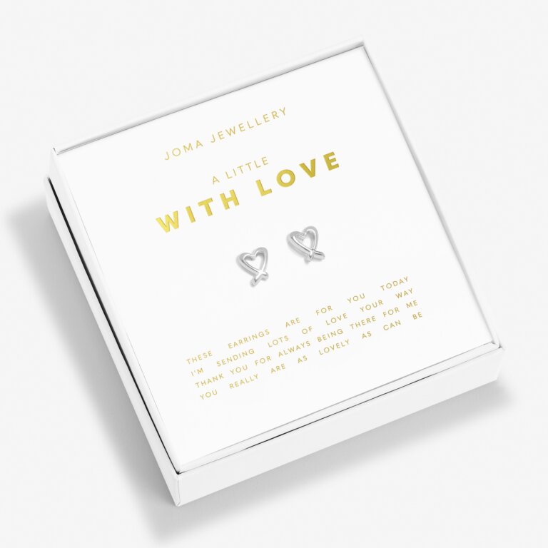 Joma Jewellery Boxed A Little Earrings With Love Silver Plated Earrings