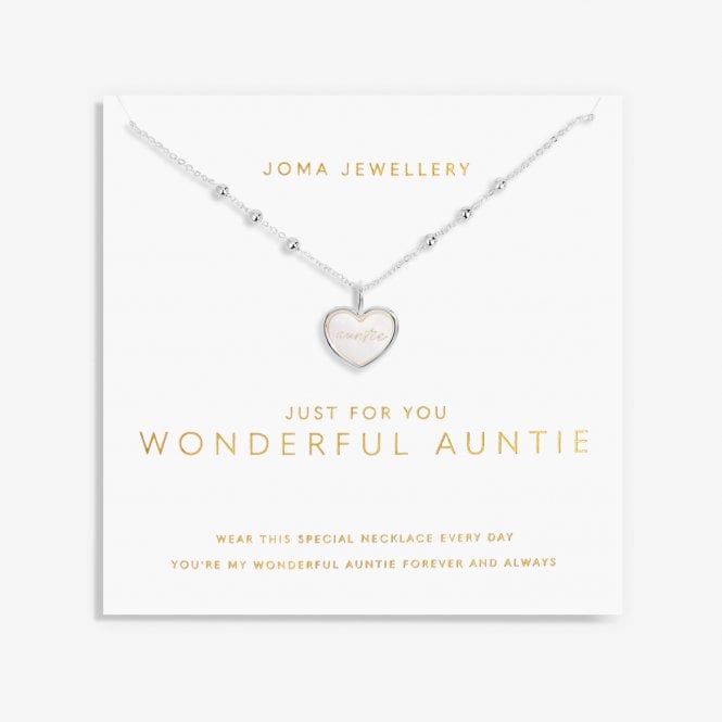 Joma Jewellery My Moments Just For You Wonderful Auntie Silver Necklace