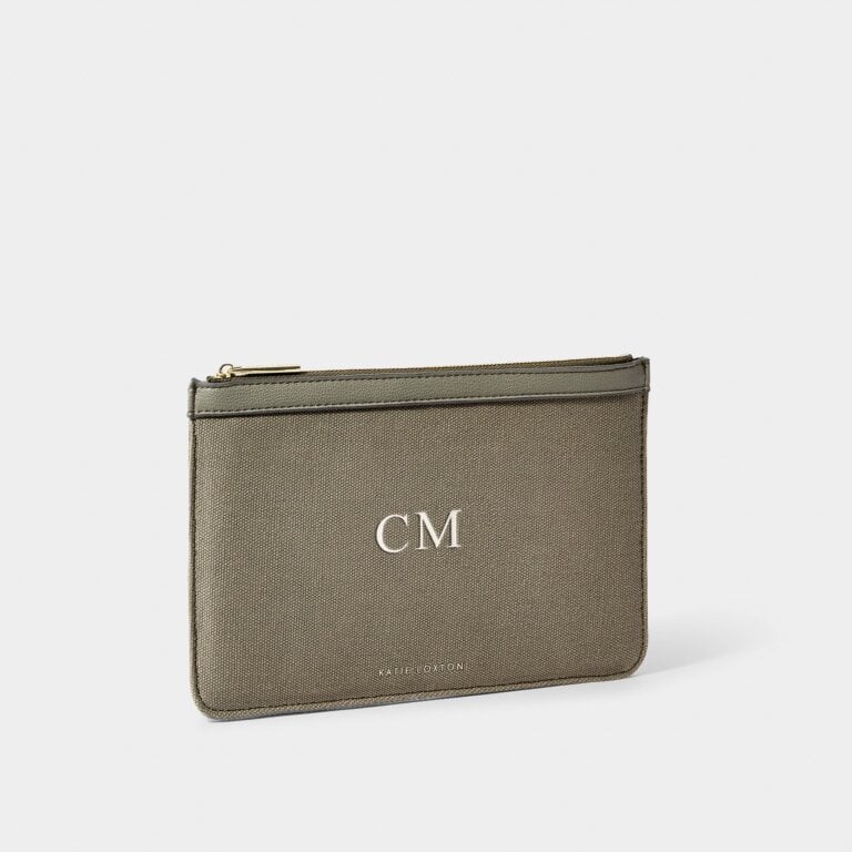 Katie Loxton Amalfi Canvas Pouch Khaki