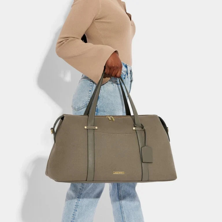 Katie Loxton Amalfi Canvas Weekend Bag Khaki