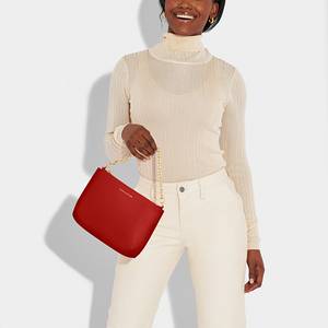 Katie Loxton Astrid Chain Clutch Red