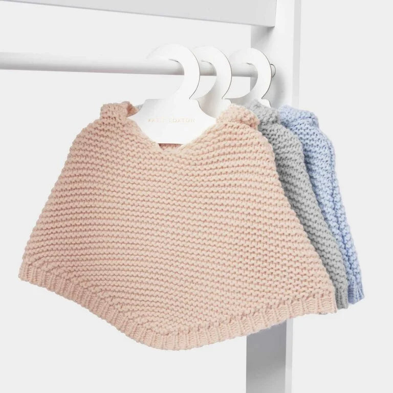 Katie Loxton Baby Knitted Poncho Pink