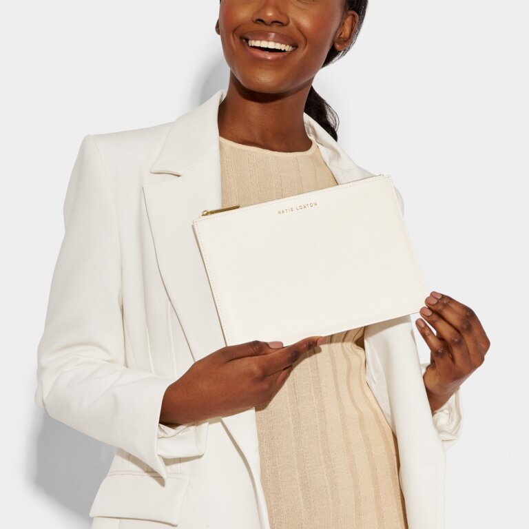 Katie Loxton Baby Secret Message Pouch Hello Little One White