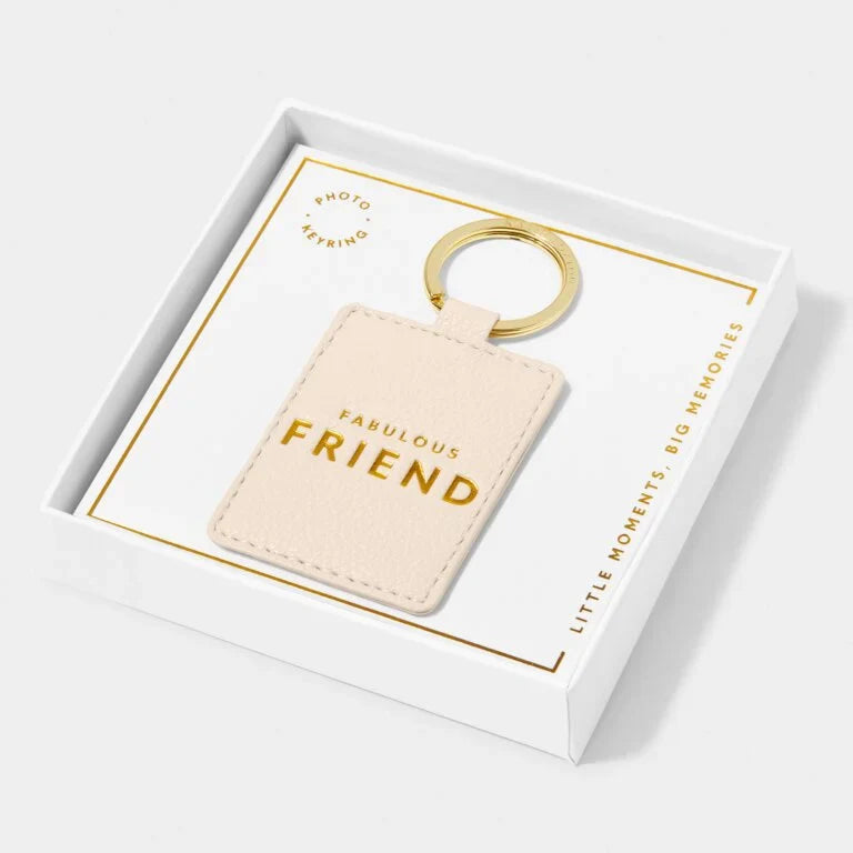 Katie Loxton Beautifully Boxed Photo Keyring Fabulous Friend Eggshell