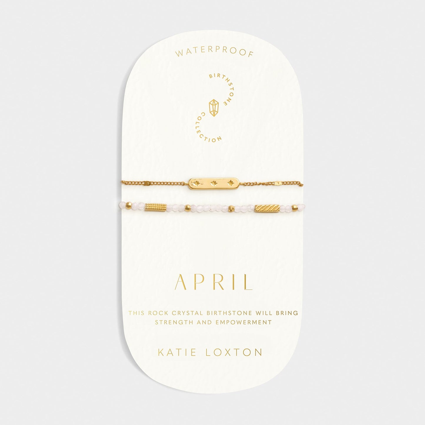 Katie Loxton Birthstone Bracelet April Rock Crystal