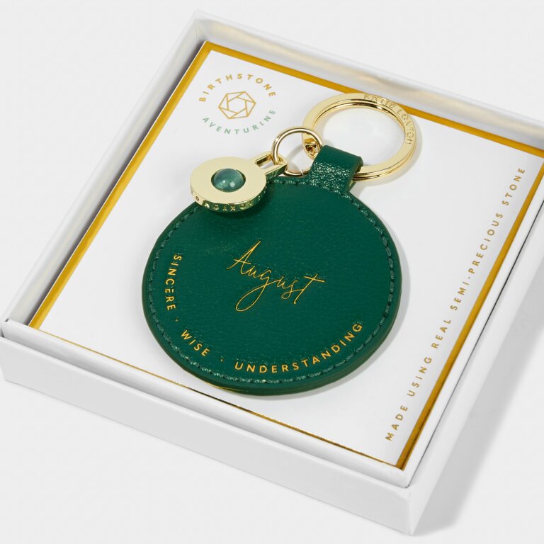 Katie Loxton Birthstone Keyring August Green