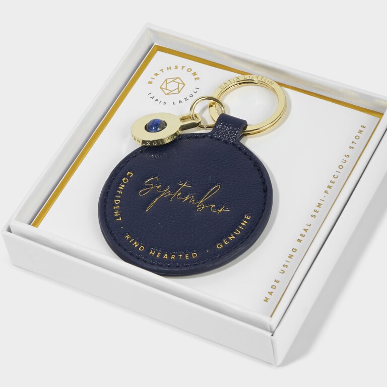 Katie Loxton Birthstone Keyring September Navy