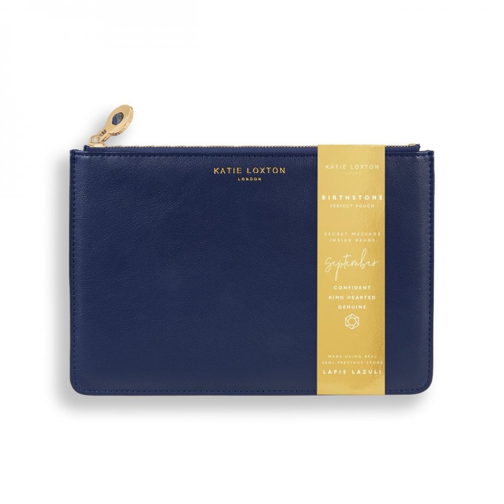 Katie Loxton Birthstone Perfect Pouch September Lapiz Lazuli Navy