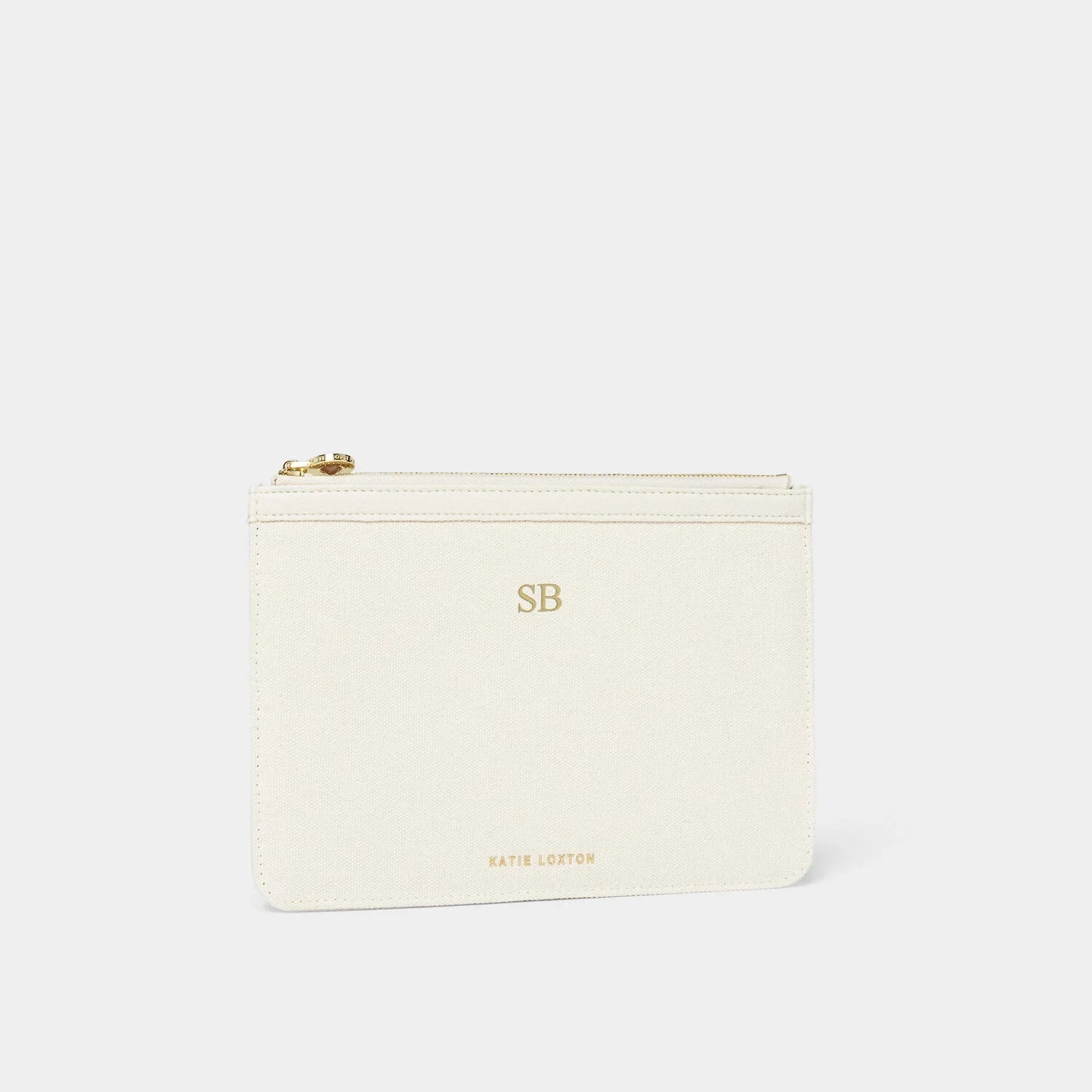 Katie Loxton Bridal Secret Message Canvas Pouch I Couldnt Say I Do Without You Off White Rose Quartz