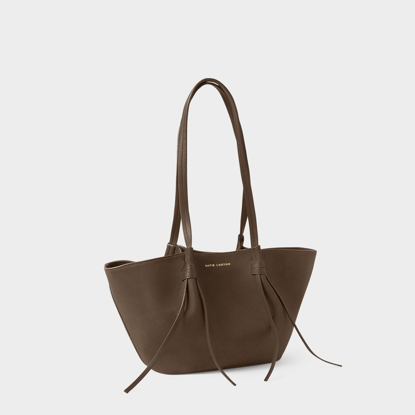 Katie Loxton Celina Small Suedette Tote Bag Chocolate Suedette
