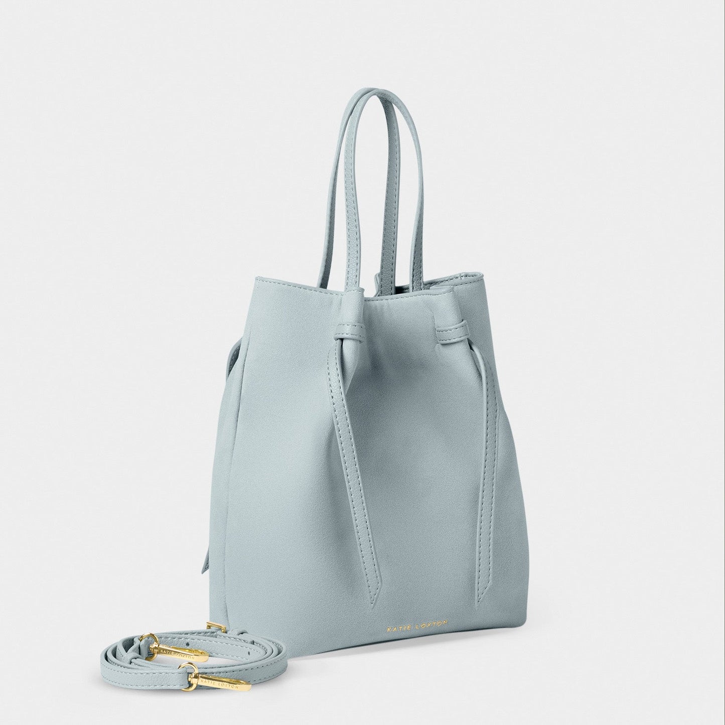 Katie Loxton Celina Suedette Bucket Bag Blue Mist Suedette