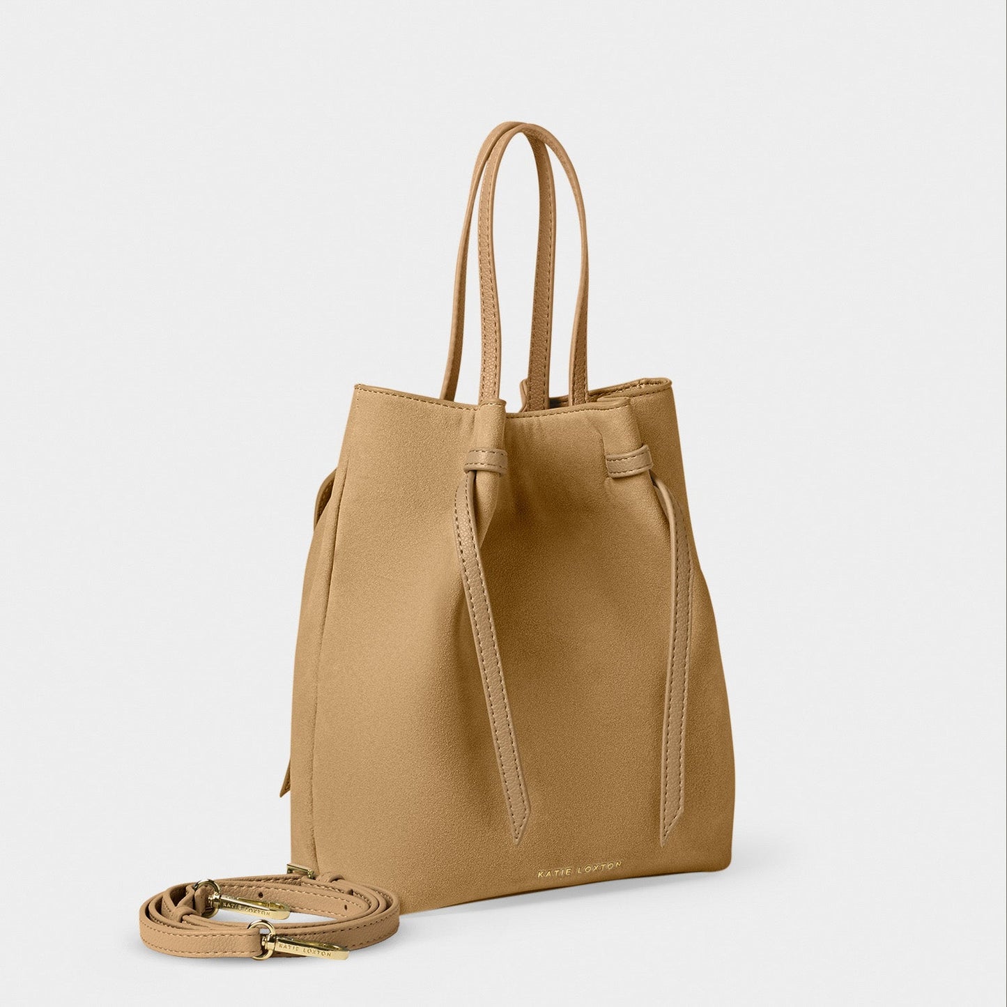 Katie Loxton Celina Suedette Bucket Bag Camel Suedette