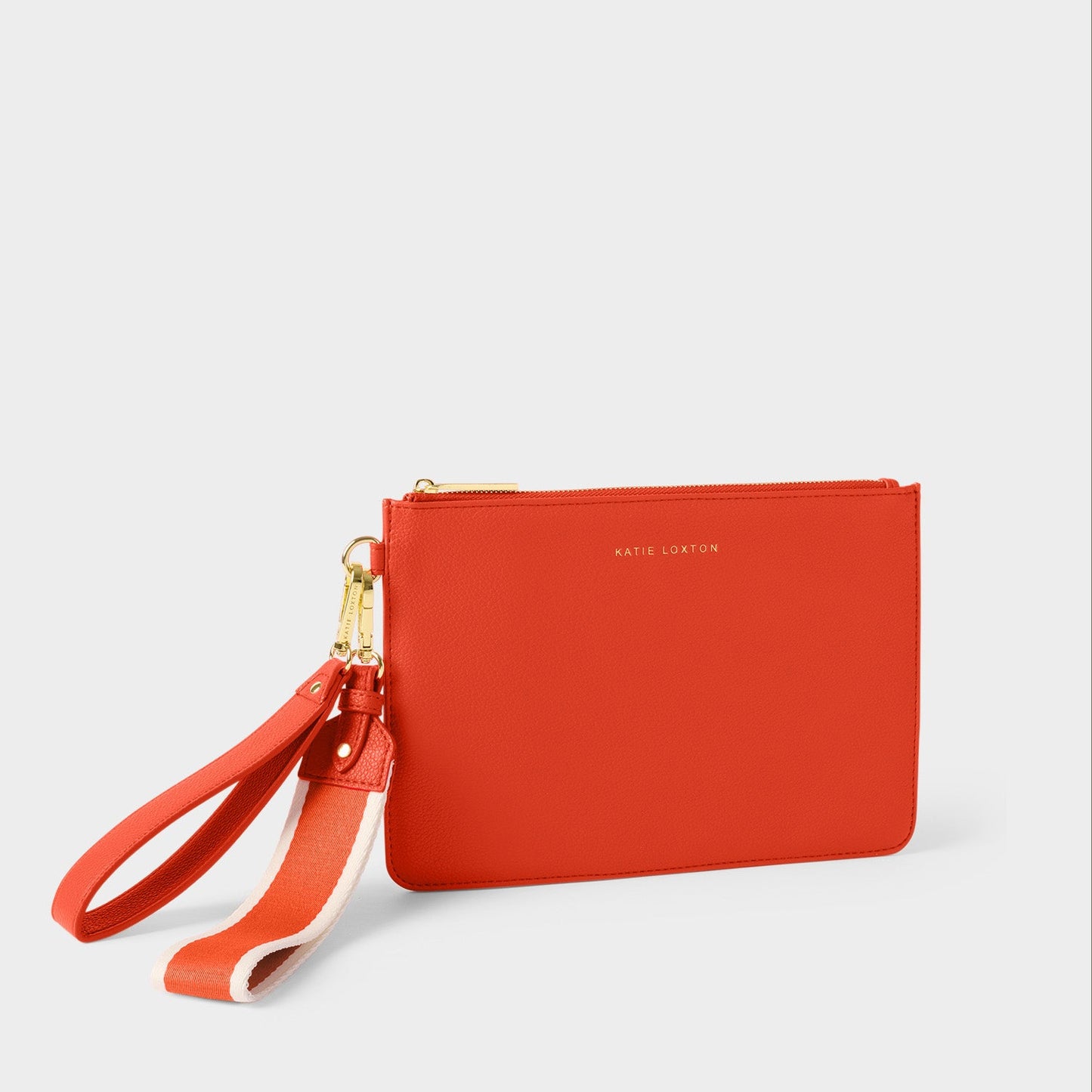Katie Loxton Hallie Wristlet Pouch Deep Orange