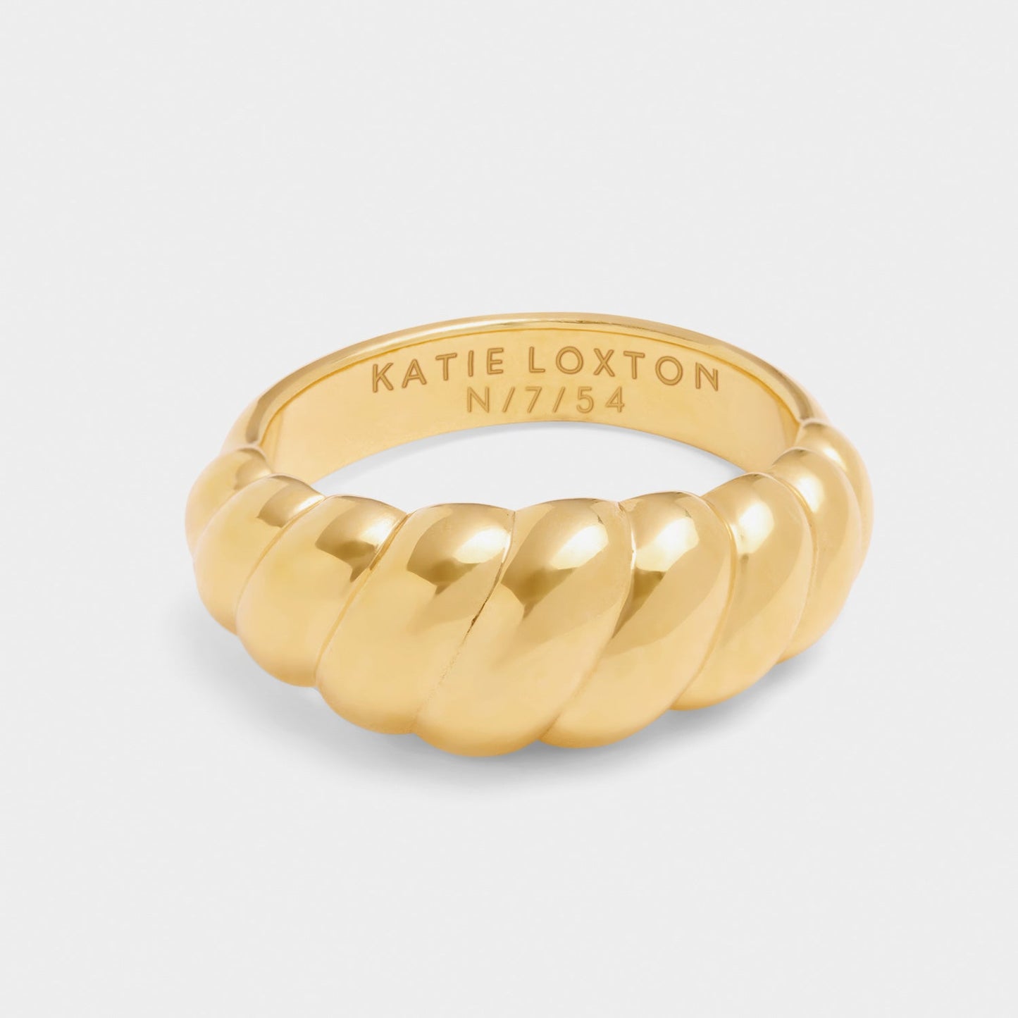 Katie Loxton Harper Twist Ring Gold Coated Medium