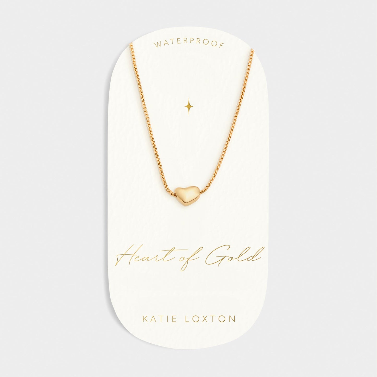 Katie Loxton Heart Of Gold Charm Necklace Gold Coated