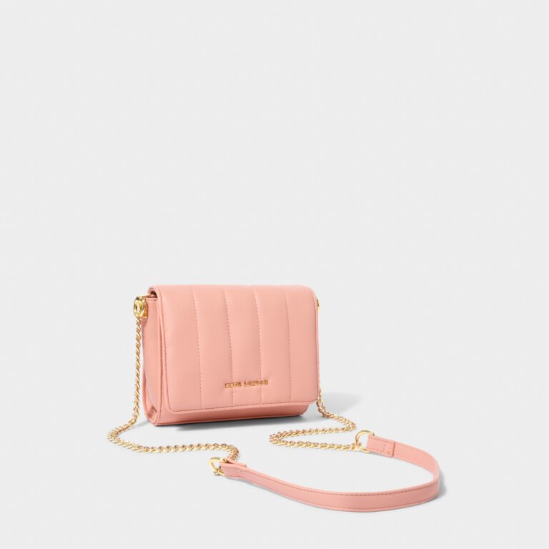 Katie Loxton Kendra Quilted Crossbody Bag Dusty Coral