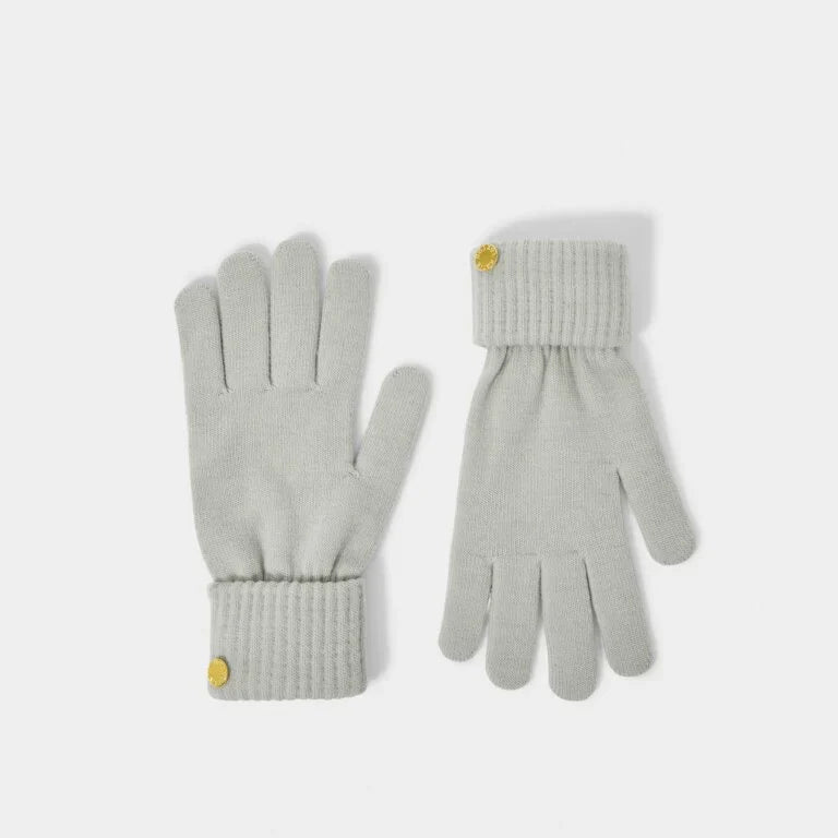 Katie Loxton Knitted Gloves Cool Grey