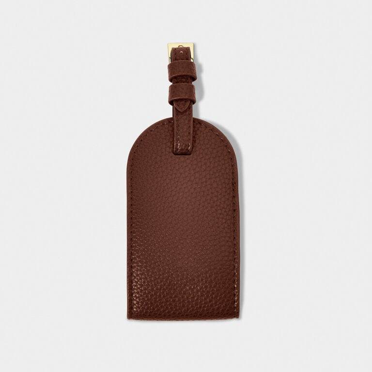 Katie Loxton Luggage Tag Chocolate
