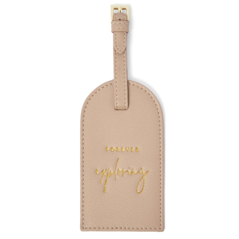 Katie Loxton Luggage Tag Forever Exploring Soft Tan