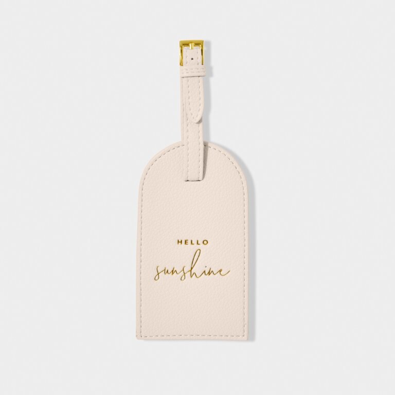 Katie Loxton Luggage Tag Hello Sunshine Eggshell