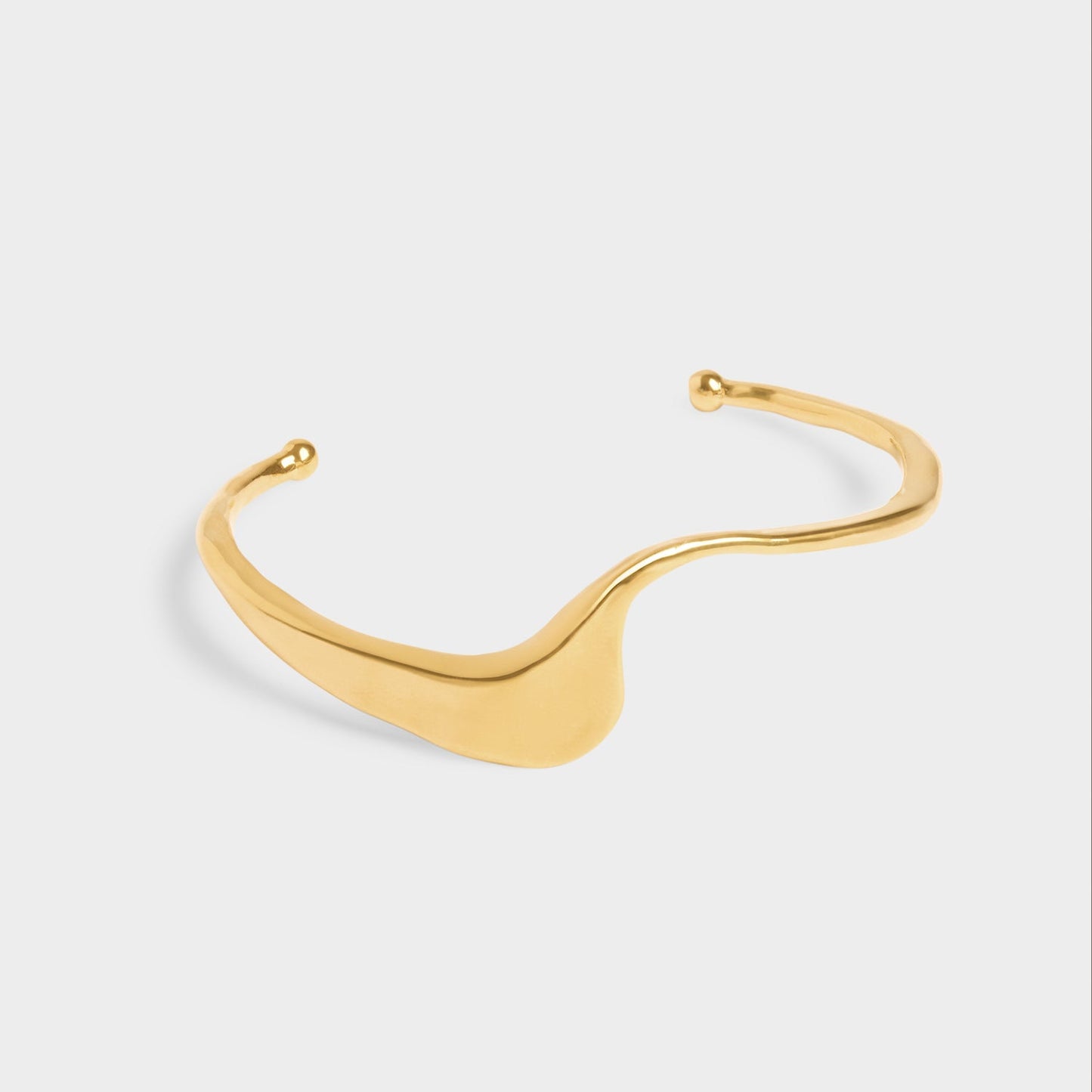 Katie Loxton Marina Wave Bangle Gold Coated