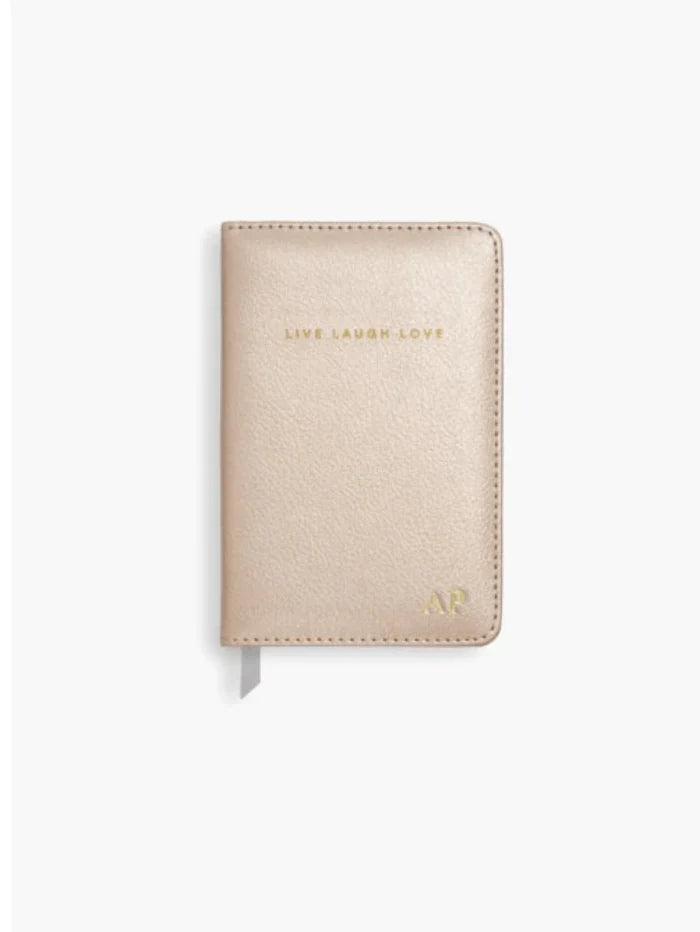 Katie Loxton Mini Notebook Live Laugh Love Pearlescent Pink