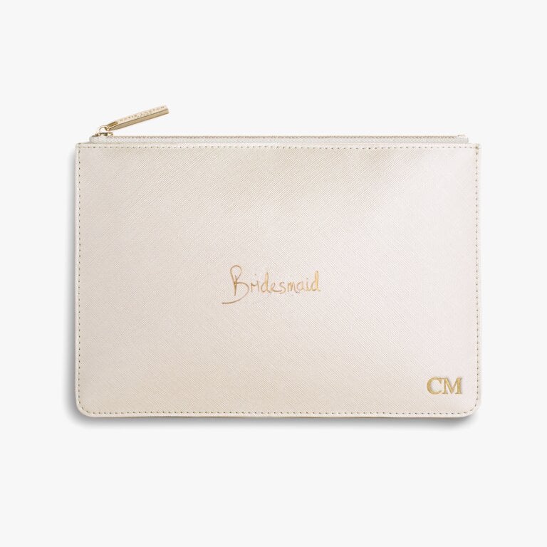 Katie Loxton Perfect Pouch Bridal Bridesmaid Pearlesent White