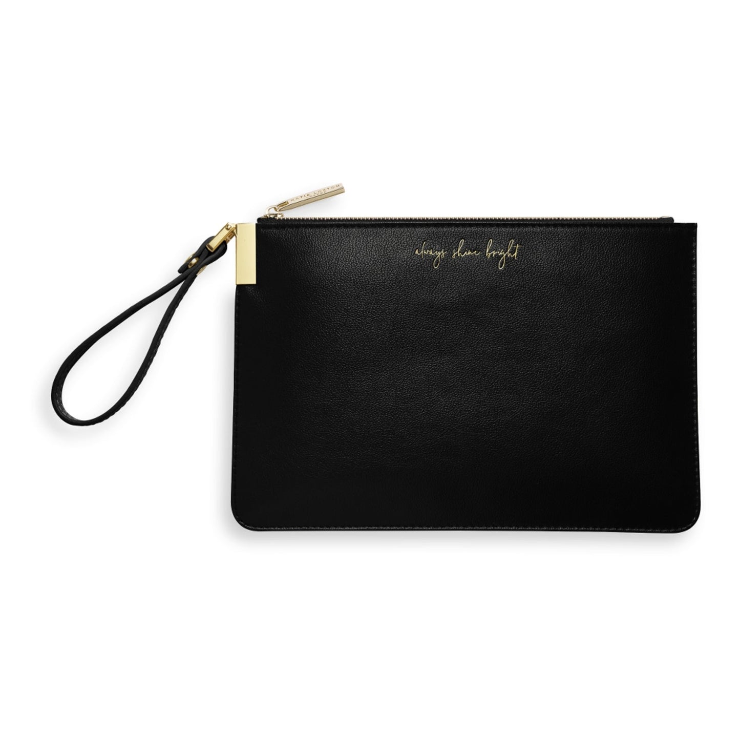 Katie Loxton Secret Message Pouch Always Shine Bright/You Are One In A Million Black