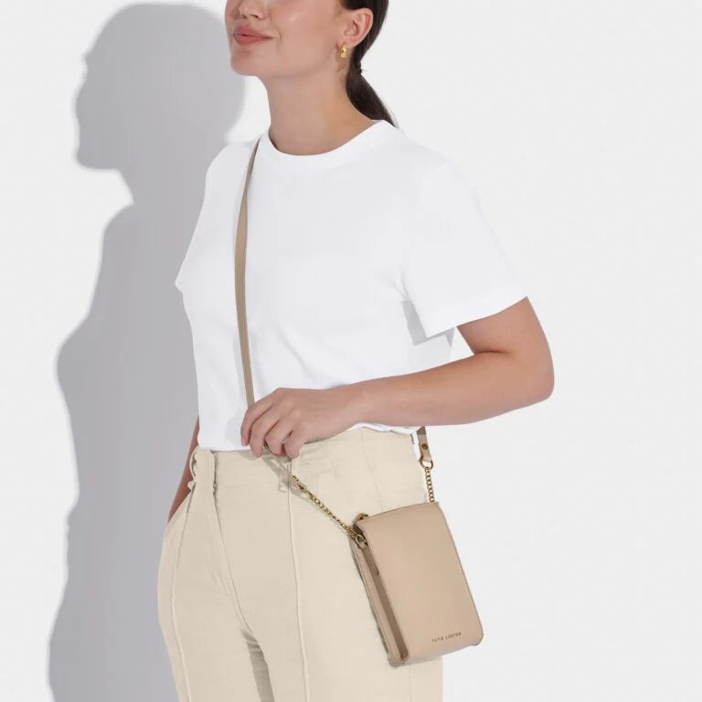 Zana Slim Crossbody Bag Light Taupe