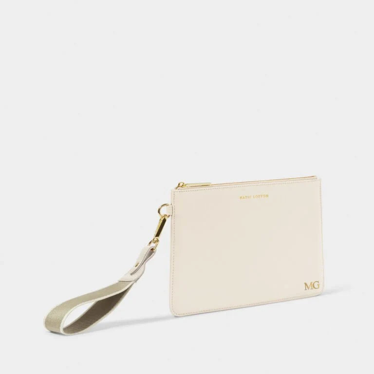 Katie Loxton Zana Wristlet Pouch Off White