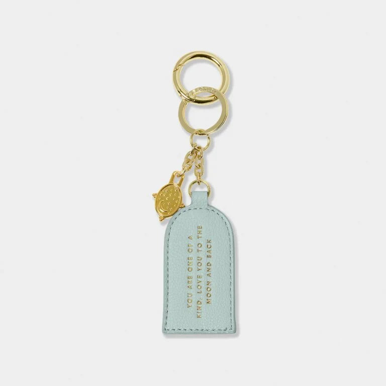Katie Loxton Keepsake Charm Keyring Love You To The Moon And Back Light Duck Egg