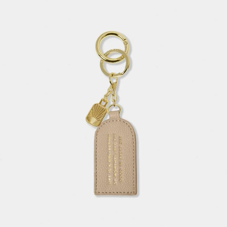 Katie Loxton Keepsake Charm Keyring Moments Light Taupe