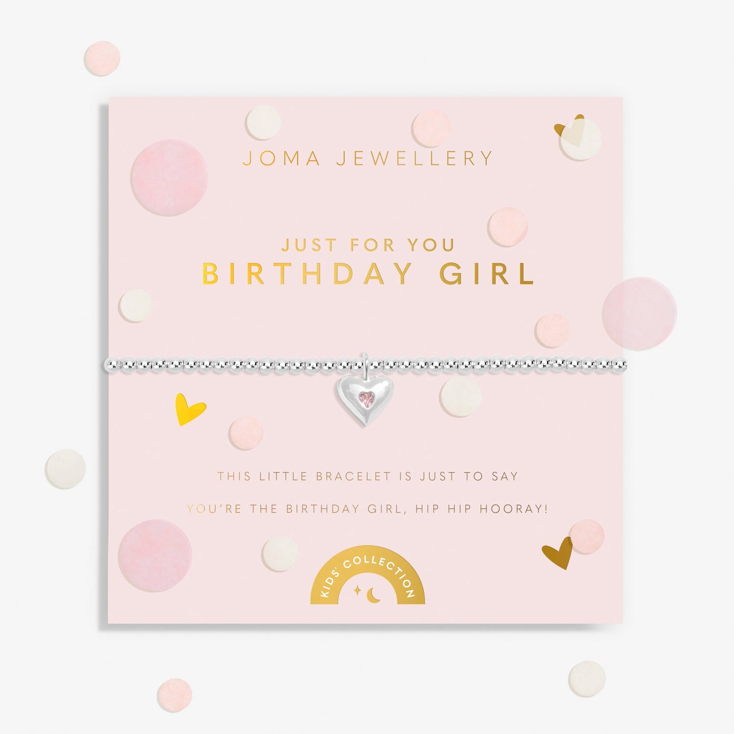 Kids' Confetti A Little Just For You Birthday Girl Silver Plated Bracelet