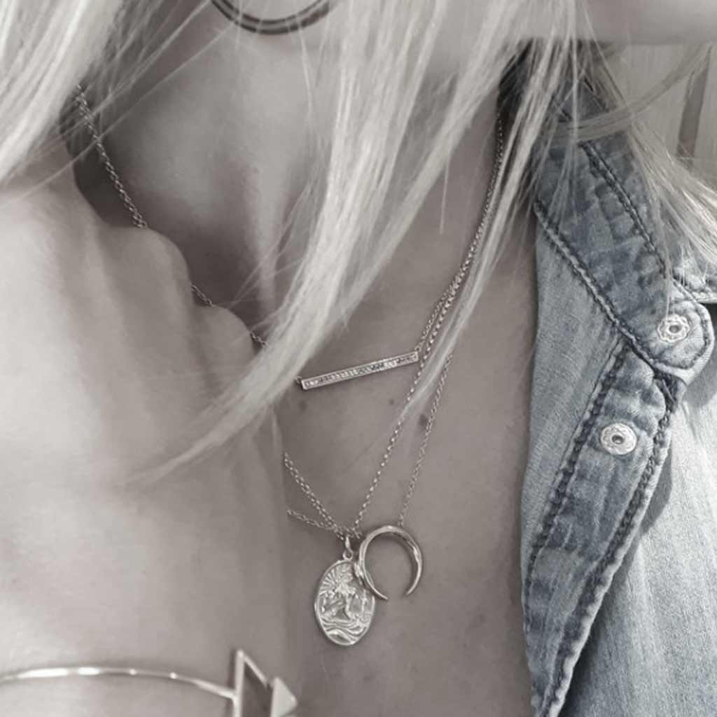 Scream Pretty Horn Necklace Sterling Silver