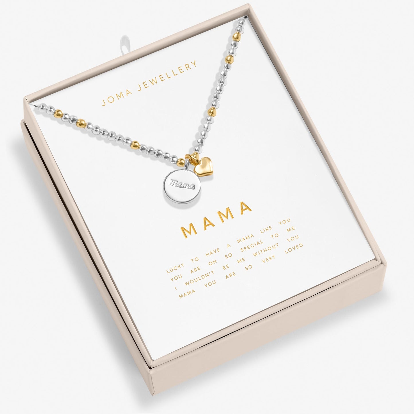 So Loved Mama Silver & Gold Plated Necklace