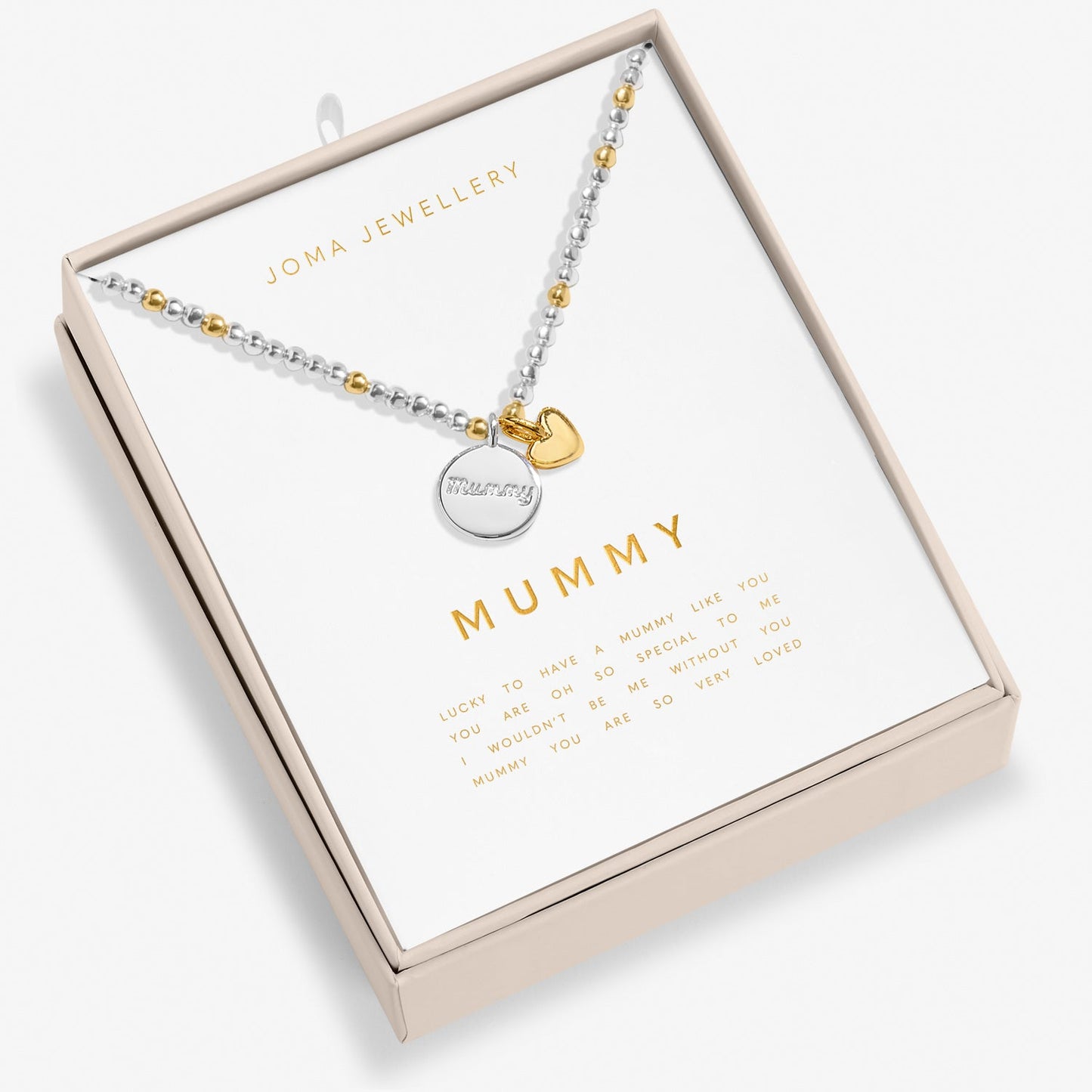 So Loved Mummy Silver & Gold Plated Necklace