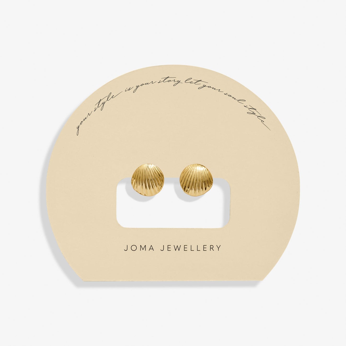 Soul Shine Shell Gold Plated Earrings