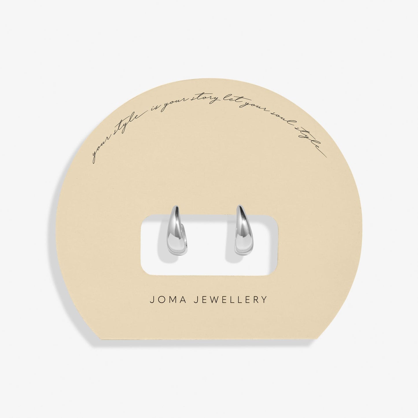 Soul Shine Tapered Hoops Silver Plated Hoop Earrings