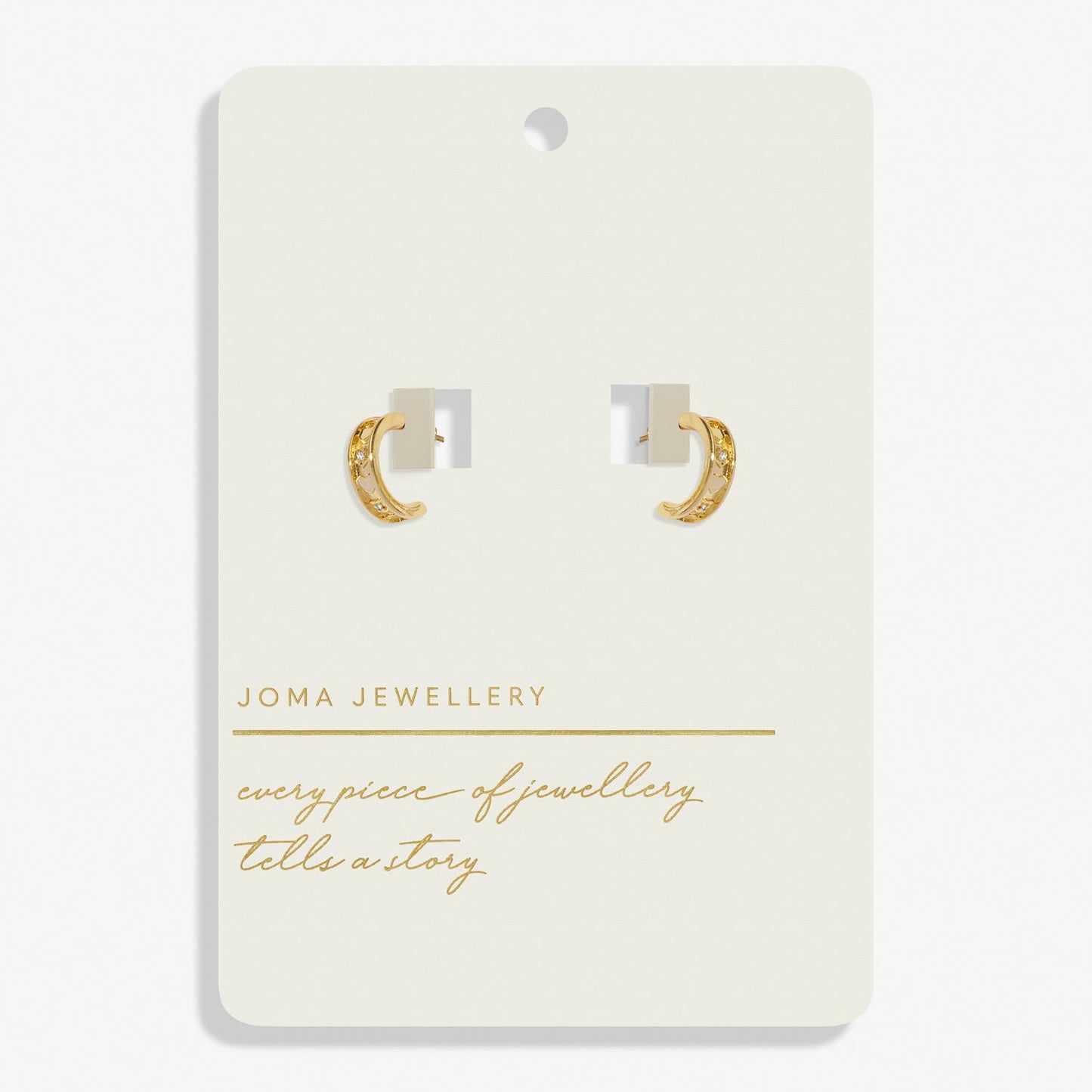 Style Stories Barrel Gold Plated Hoop Earrings