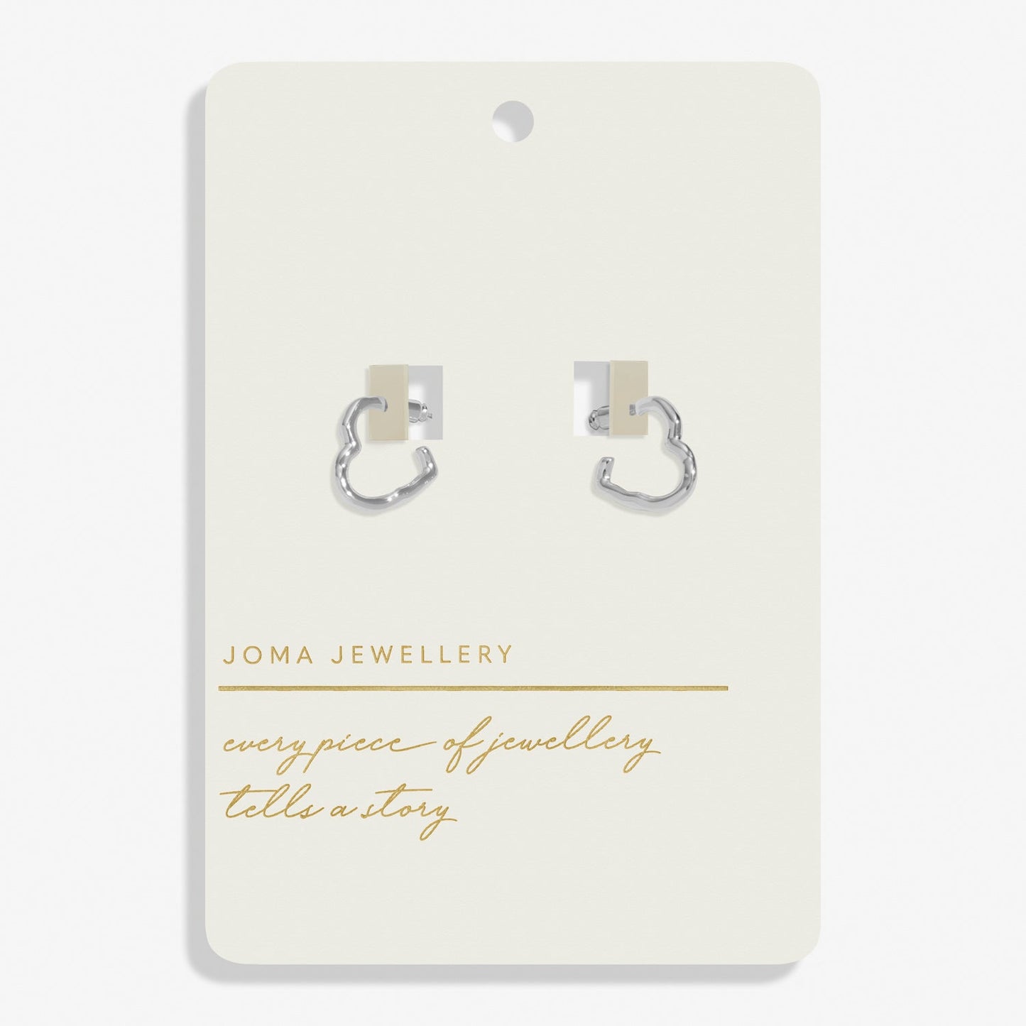Style Stories Heart Silver Plated Hoop Earrings